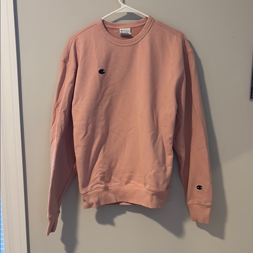 Champion Men's Pink Crewneck Sweatshirt